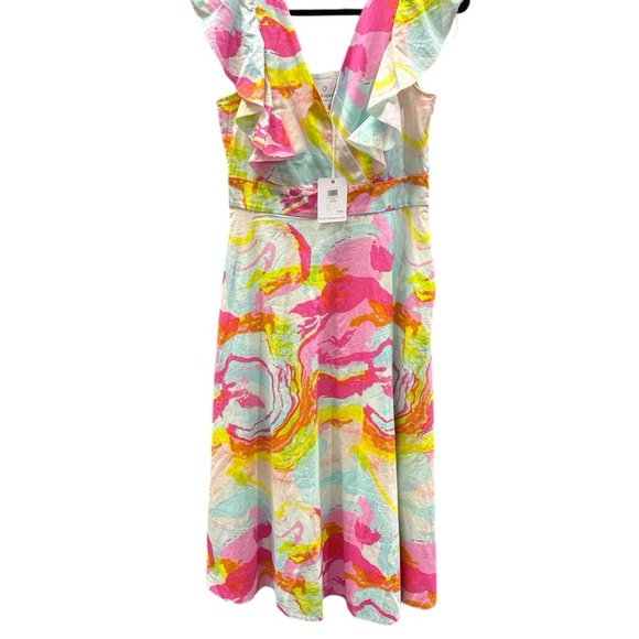 Colorful Abstract Print Women's Dress - Picture 1 of 4